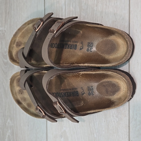 Birkenstock Women Mayari Loop Toe Sandals Brown Shoes Sz 39/8 Regular - Picture 5 of 11